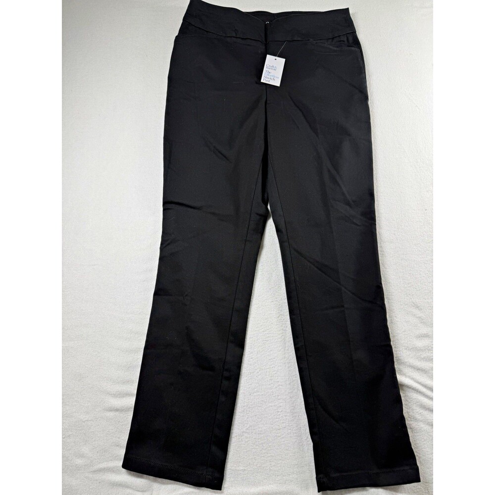 Croft & Barrow The Effortless Stretch Pant Womens 10 Regular Black Solid $40 656